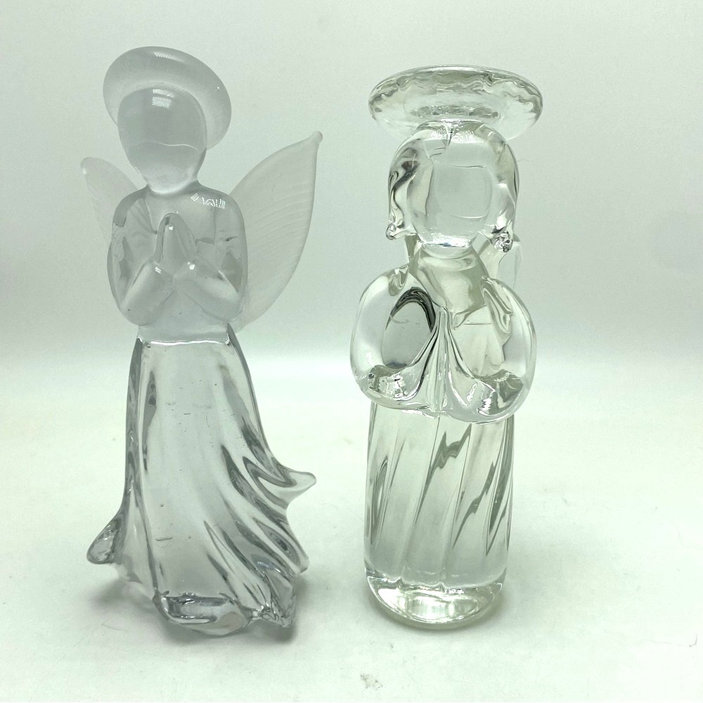 2 Glass Angels 1 HandBlown and 1 EAPG